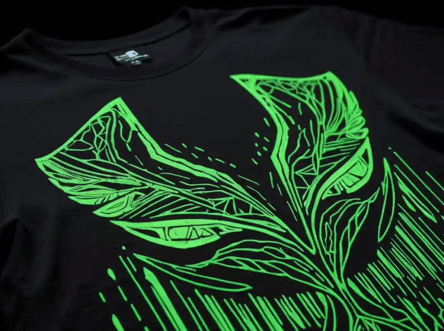 contoh kaos sablon glow in the dark